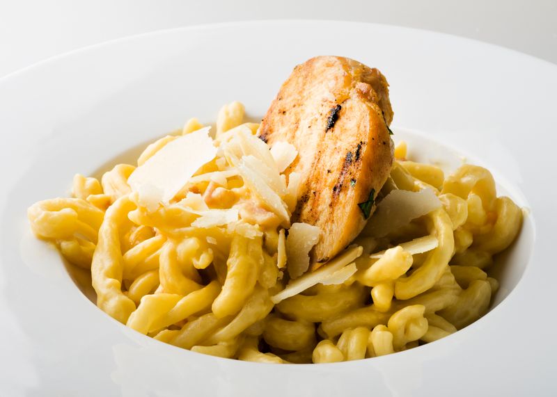 Fettuccine Alfredo with creamy parmesan sauce